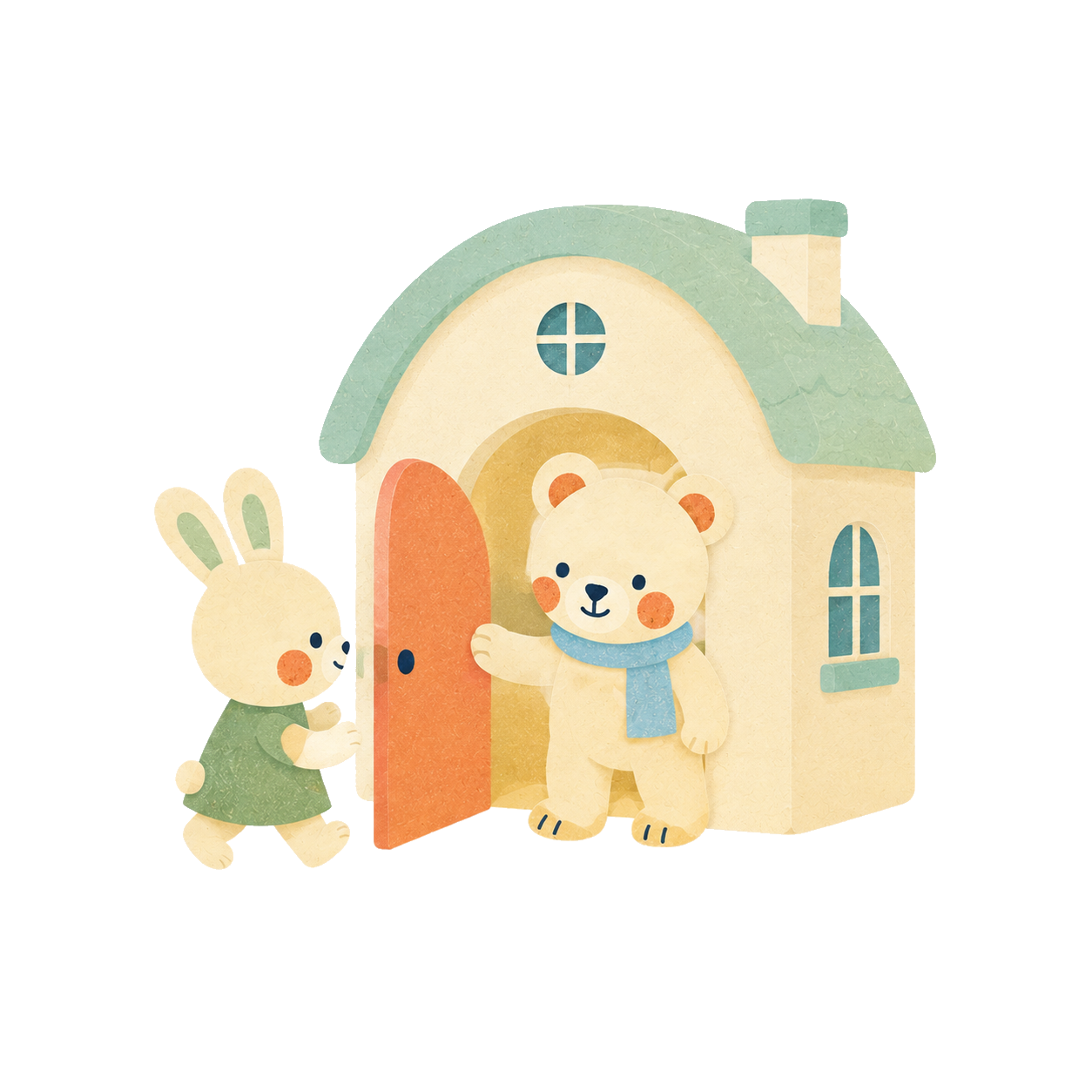 場所を提供する応援のイラスト