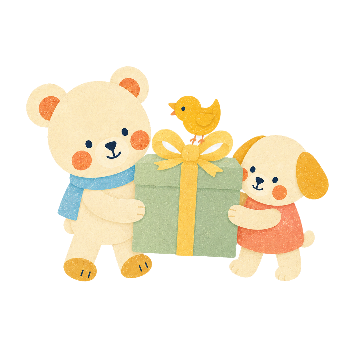 必要な物を届ける応援のイラスト